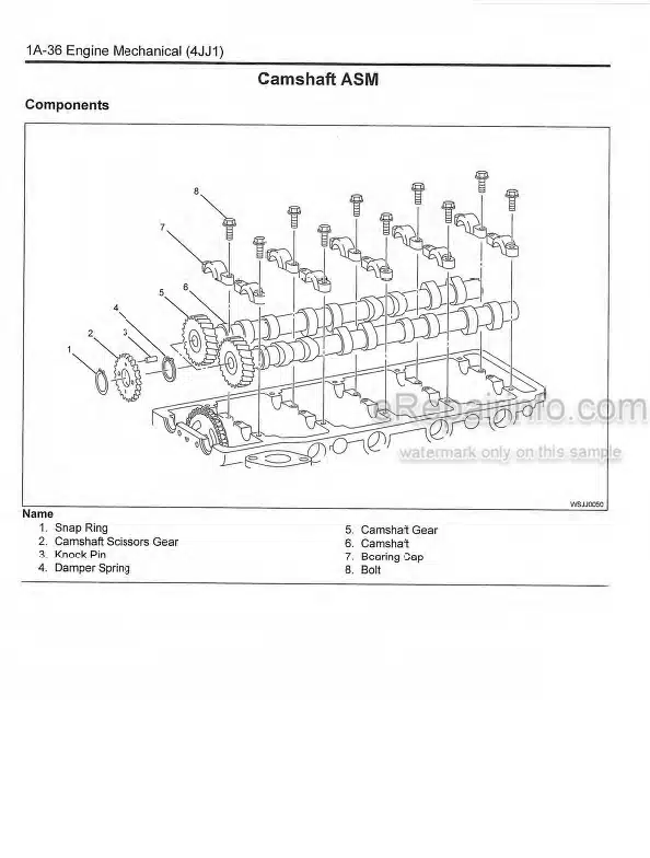 Photo 5 - Isuzu AI-4JJ1X Workshop Manual Industrial Diesel Engine