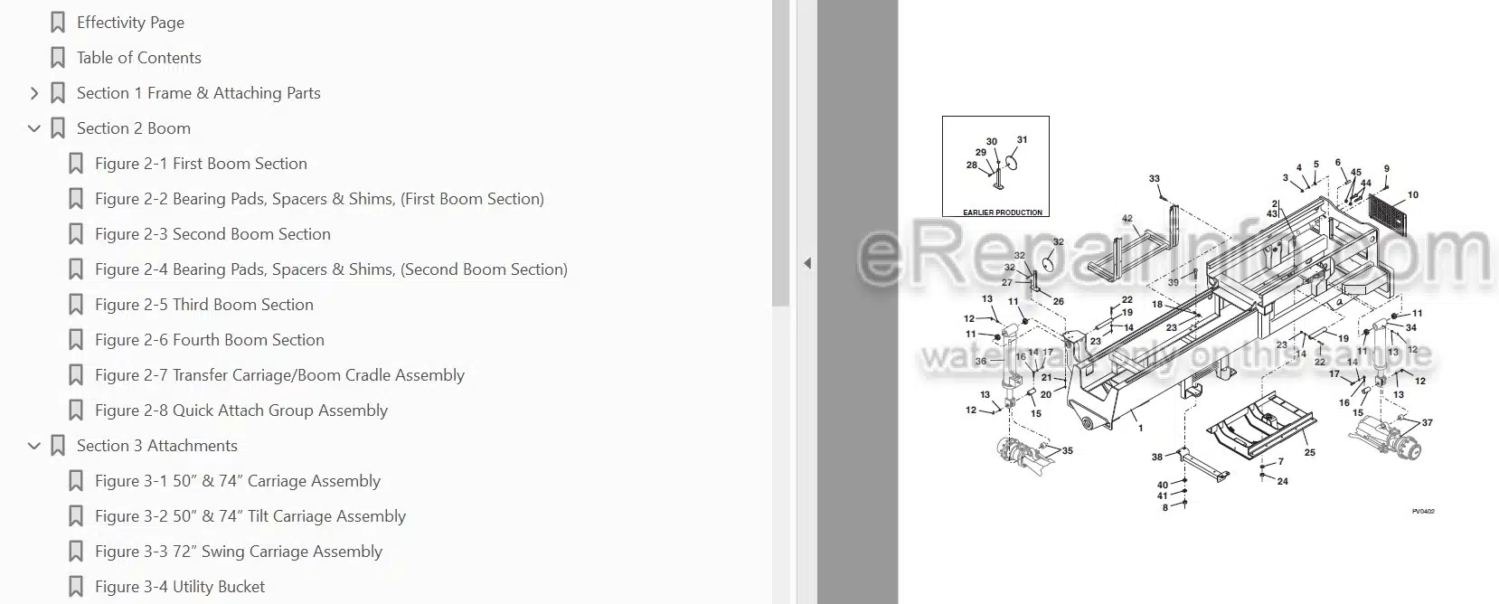 Photo 3 - JLG 1044C-54 Illustrated Parts Manual Telehandler SN 0160009654 And After Including 0160008714