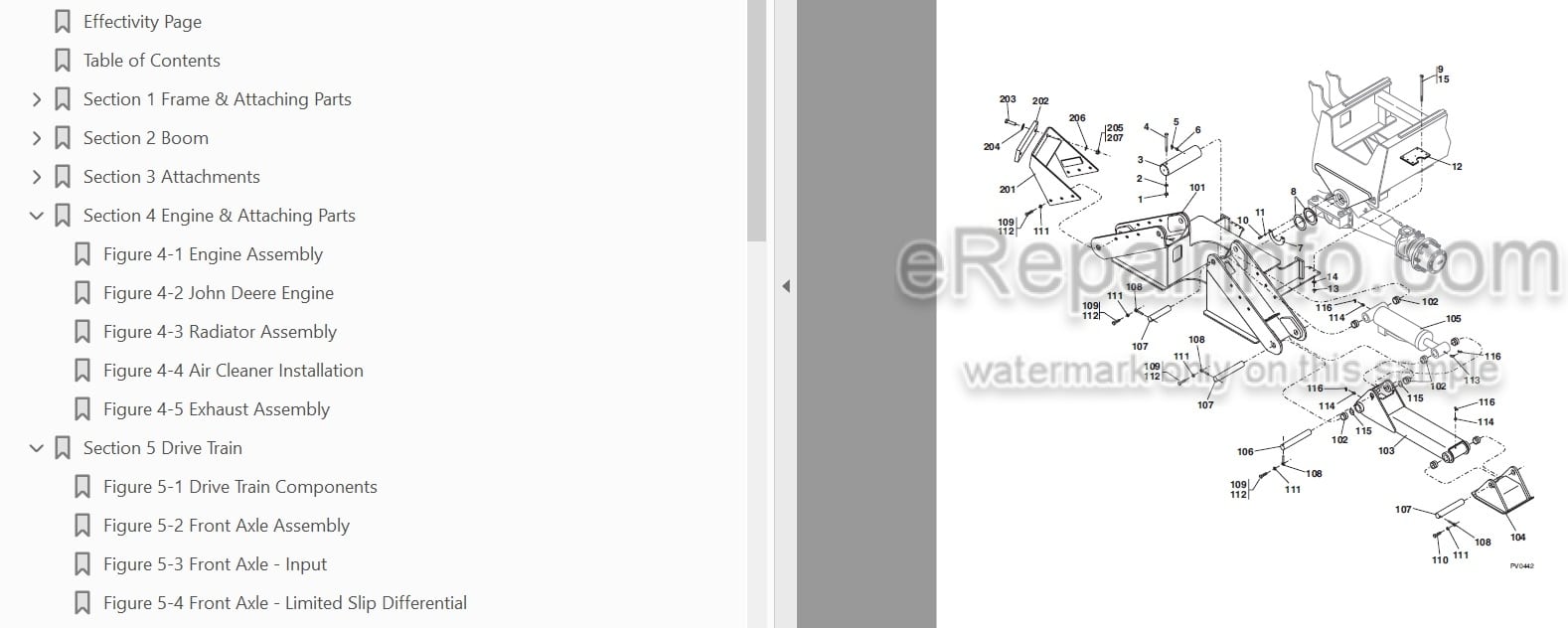 Photo 3 - JLG 1044C-54 Series II Illustrated Parts Manual Boom Lift SN 0160009654 & After Including 0160008714