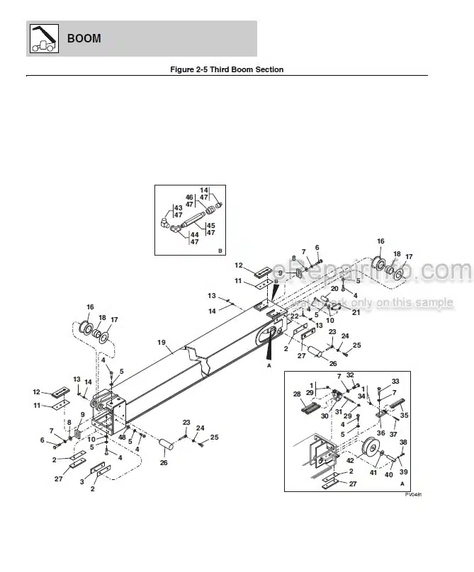 Photo 1 - JLG 1044C-54 Series II Illustrated Parts Manual Boom Lift SN 0160009654 & After Including 0160008714