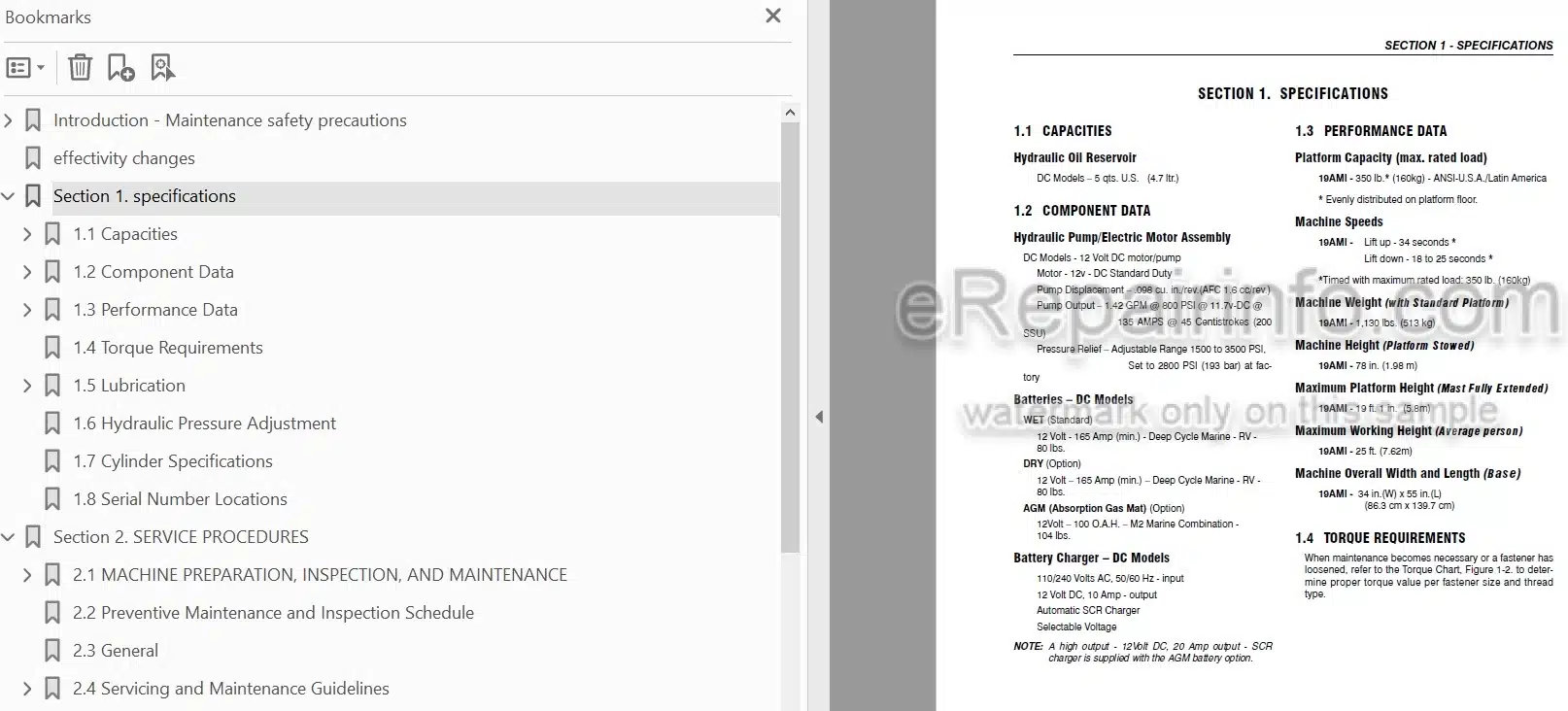 Photo 3 - JLG 19AMI Service And Maintenance Manual Vertical Mast