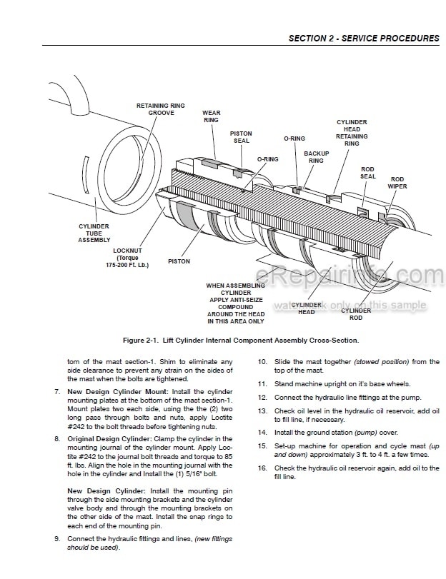 Photo 3 - JLG 20AM 25AM 30AM 36AM 41AM Service And Maintenance Manual Vertical Mast