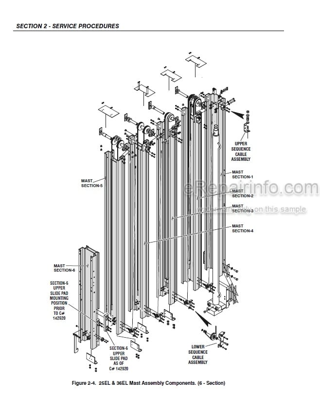 Photo 3 - JLG 20EL 25EL 30EL 36EL 41EL Service And Maintenance Manual Vertical Mast