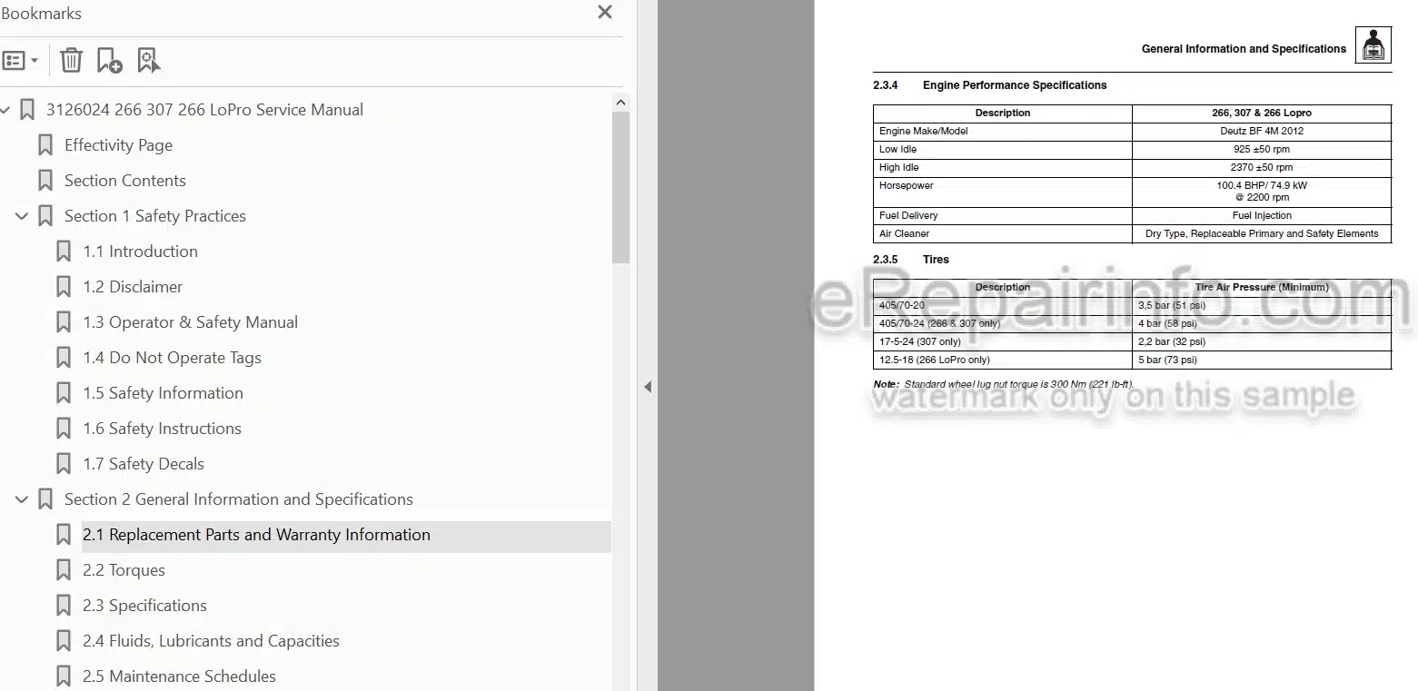 Photo 5 - JLG 266 307 266 LoPro Service Manual Telehandler