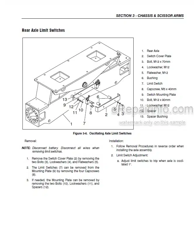 Photo 5 - JLG 320-30 Service And Maintenance Manual Scissors Lift