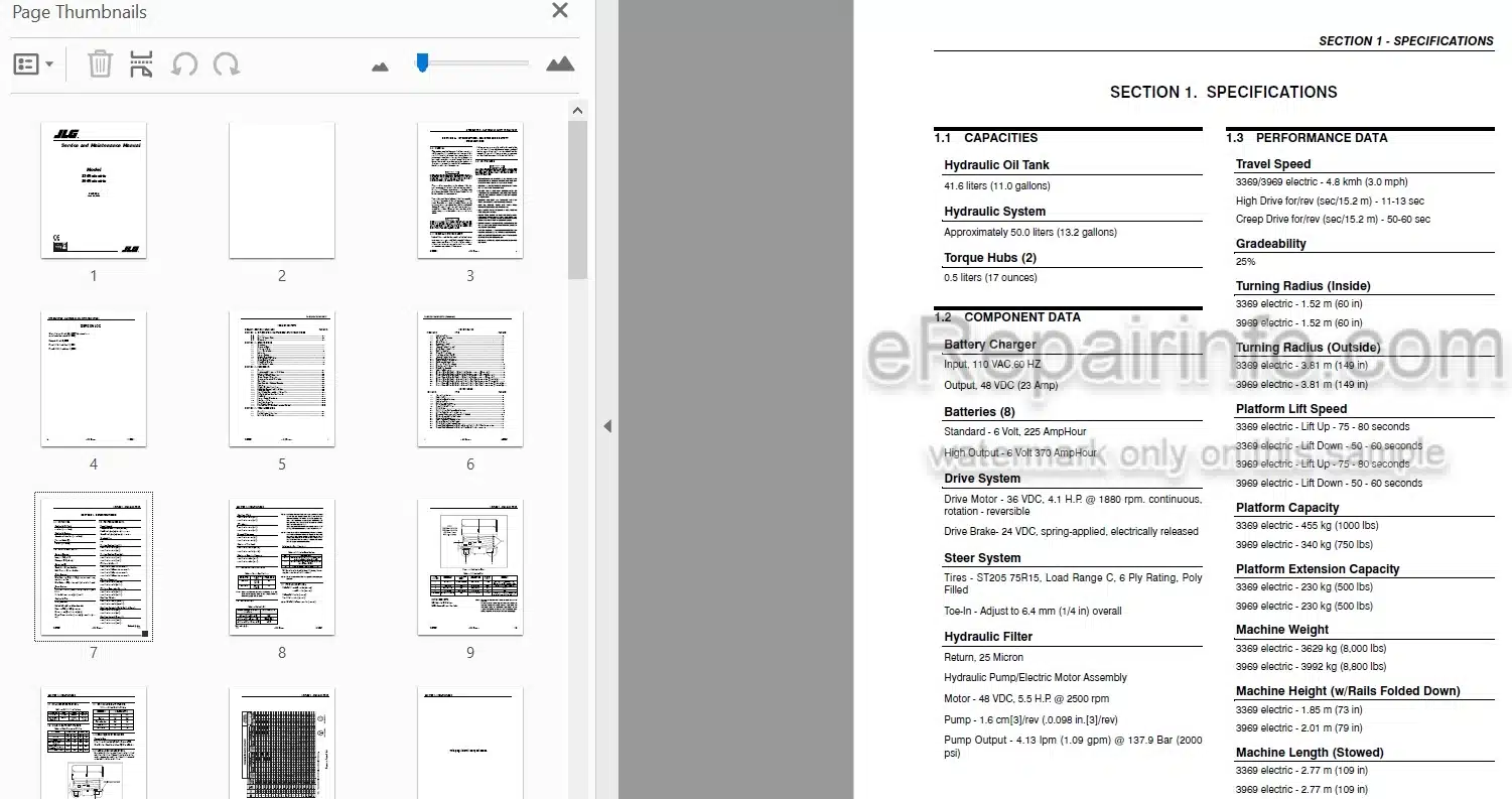 Photo 3 - JLG 3369 3969 Electric Service And Maintenance Manual Scissor Lift