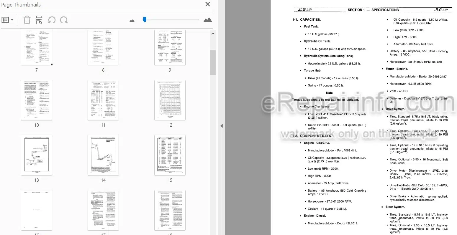 Photo 4 - JLG 34HA Service And Maintenance Manual Boom Lift