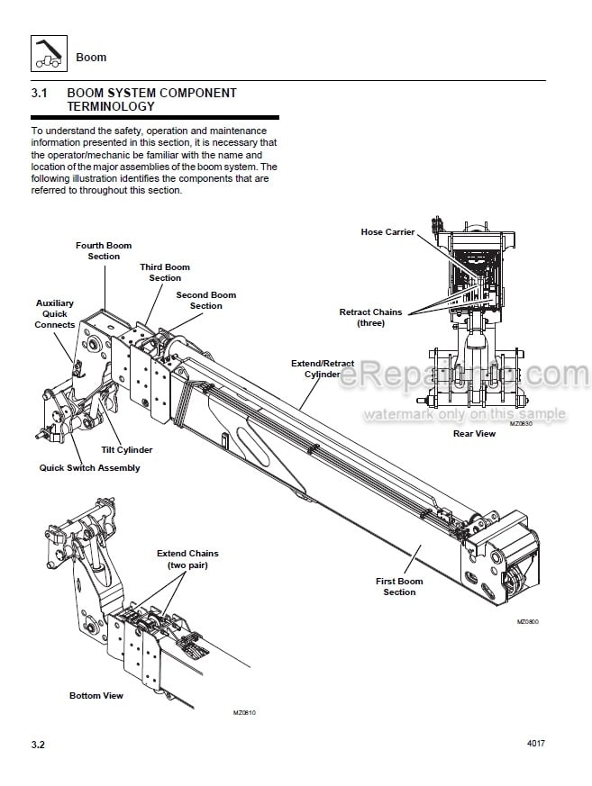 Photo 3 - JLG 4017 Service Manual Service Manual Telescopic Forklift