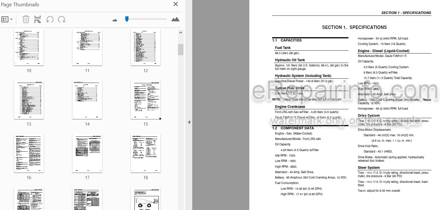Photo 5 - JLG 601S Service And Maintenance Manual Boom Lift