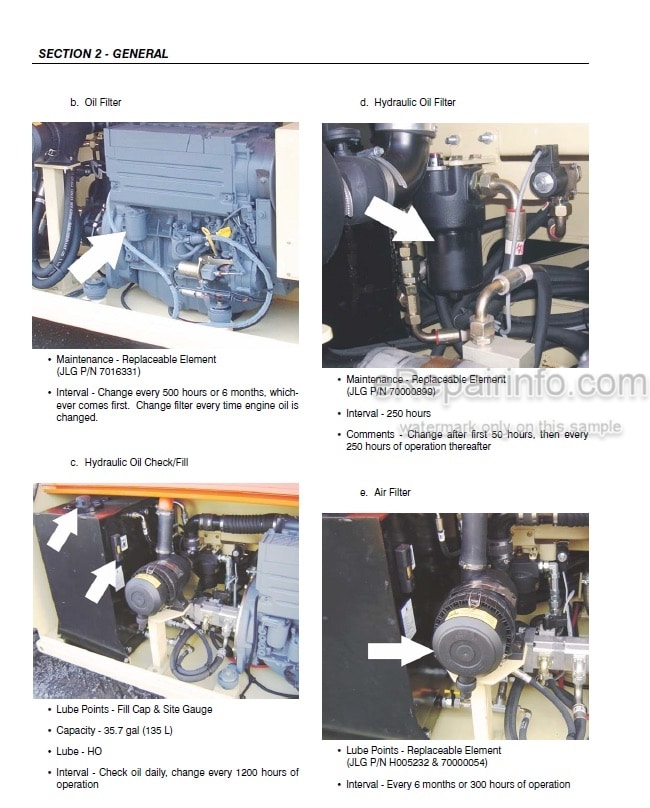 Photo 3 - JLG 67SL Service And Maintenance Manual Scissor Lift