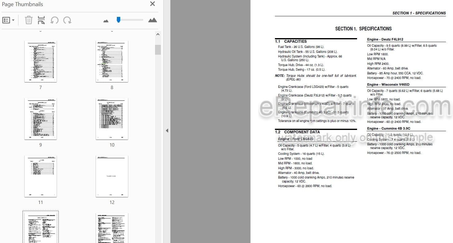 Photo 3 - JLG 80HX 80HX+6 80HXER Service And Maintenance Manual Boom Lift