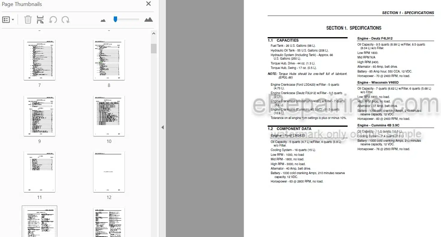 Photo 3 - JLG 80HX 80HX+6 80HXER Service And Maintenance Manual Boom Lift