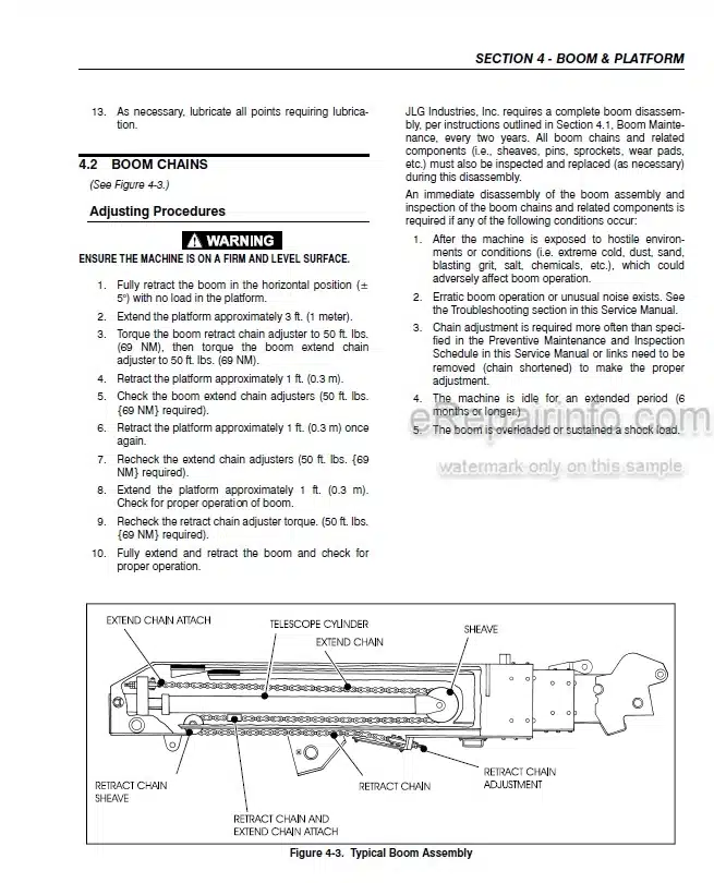 Photo 5 - JLG 80HX 80HX+6 80HXER Service And Maintenance Manual Boom Lift