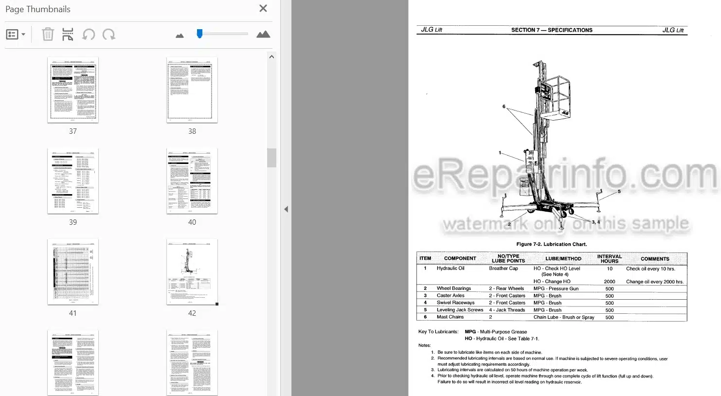 Photo 4 - JLG AM19 AM24 AM30 AM36 AC DC Operators Safety Service Parts Manual Vertical Mast