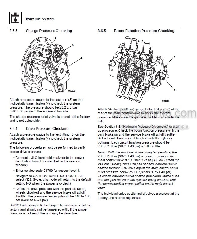 Photo 4 - JLG Agrovector L2906H 2906H 3507H 619A 723A 29.6LP 29.6 35.7 Service Manual Telehandler