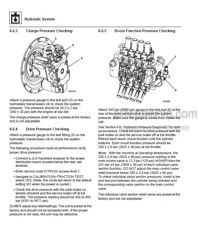 Photo 4 - JLG Agrovector L2906H 2906H 3507H 619A 723A 29.6LP 29.6 35.7 Service Manual Telehandler