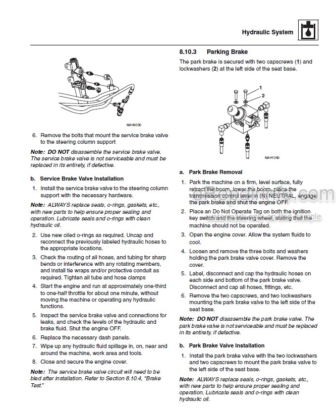 Photo 5 - JLG G5-19A G6-23A Service Manual Telescopic Forklift