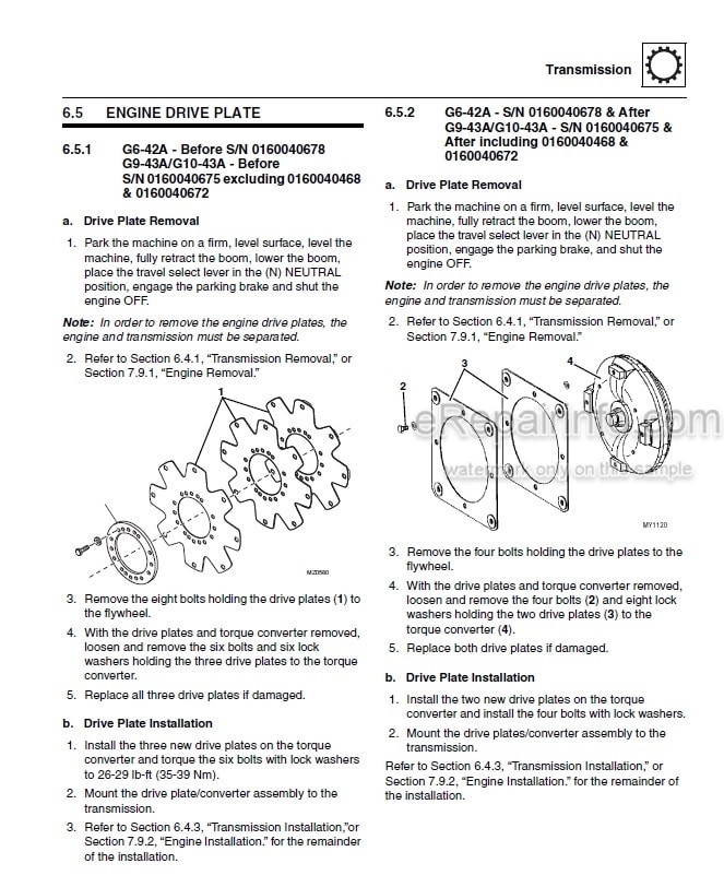 Photo 10 - JLG G6-42A G9-43A G10-43A Service Manual Telehandler