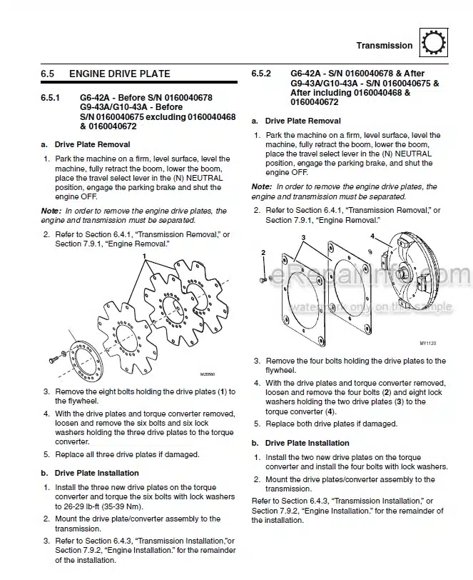 Photo 7 - JLG G6-42A G9-43A G10-43A Service Manual Telehandler