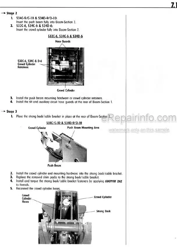 Photo 2 - JLG Gradall 534C-9 534C-10 Service Manual Telehandler