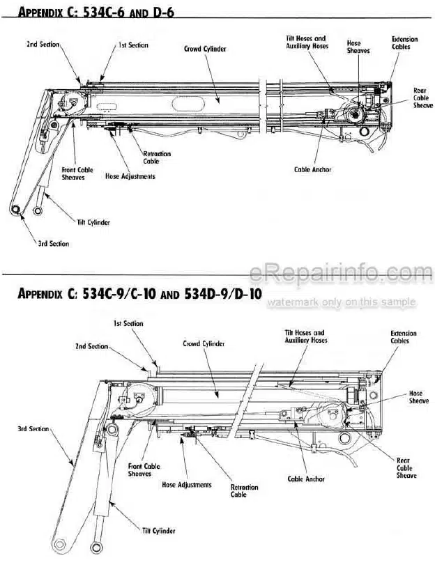 Photo 3 - JLG Gradall 534C-9 534C-10 Service Manual Telehandler