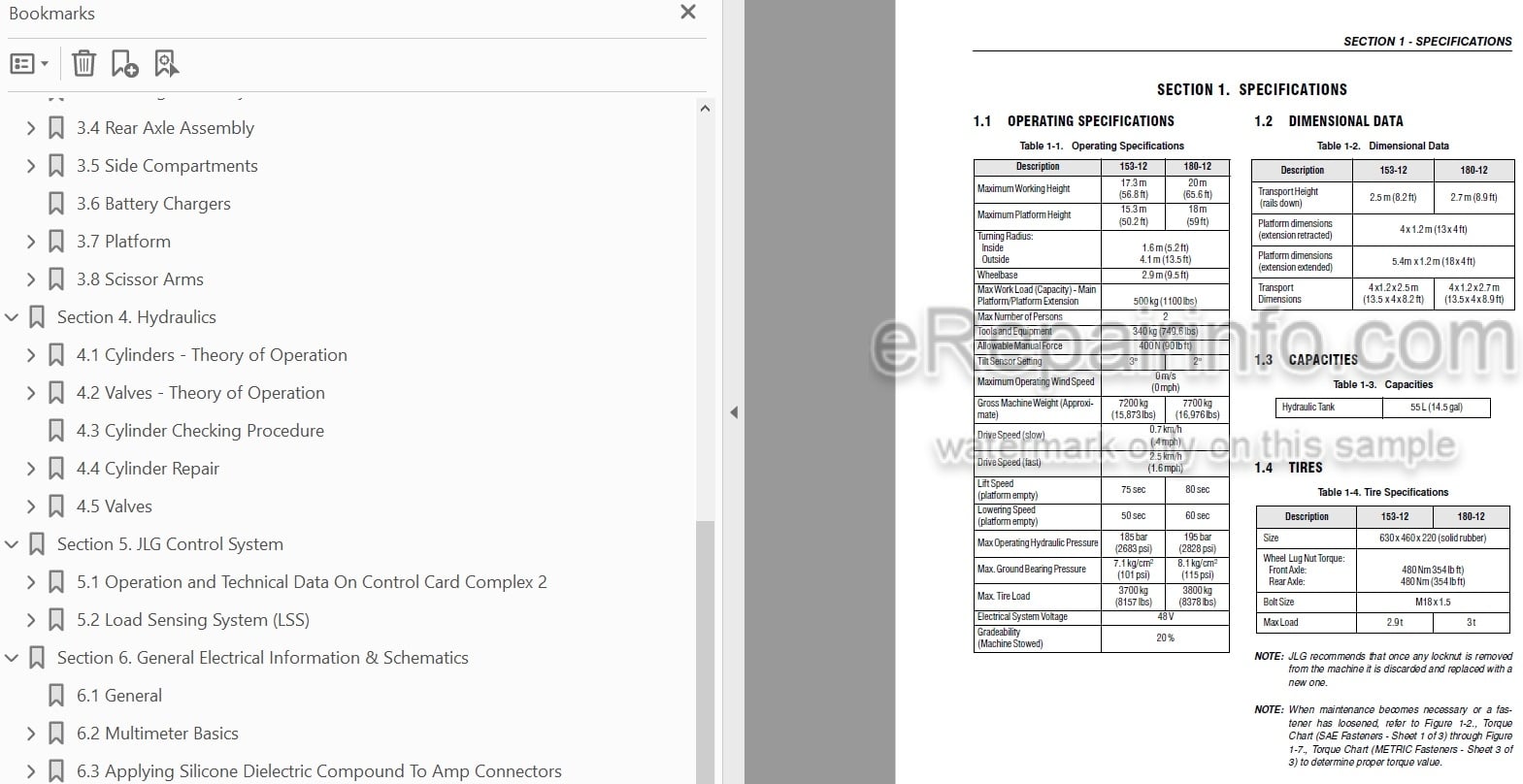 Photo 5 - JLG Liftlux 153-12 180-12 Service And Maintenance Manual Scissors Lift Prior to SN 20463 And Other PINs