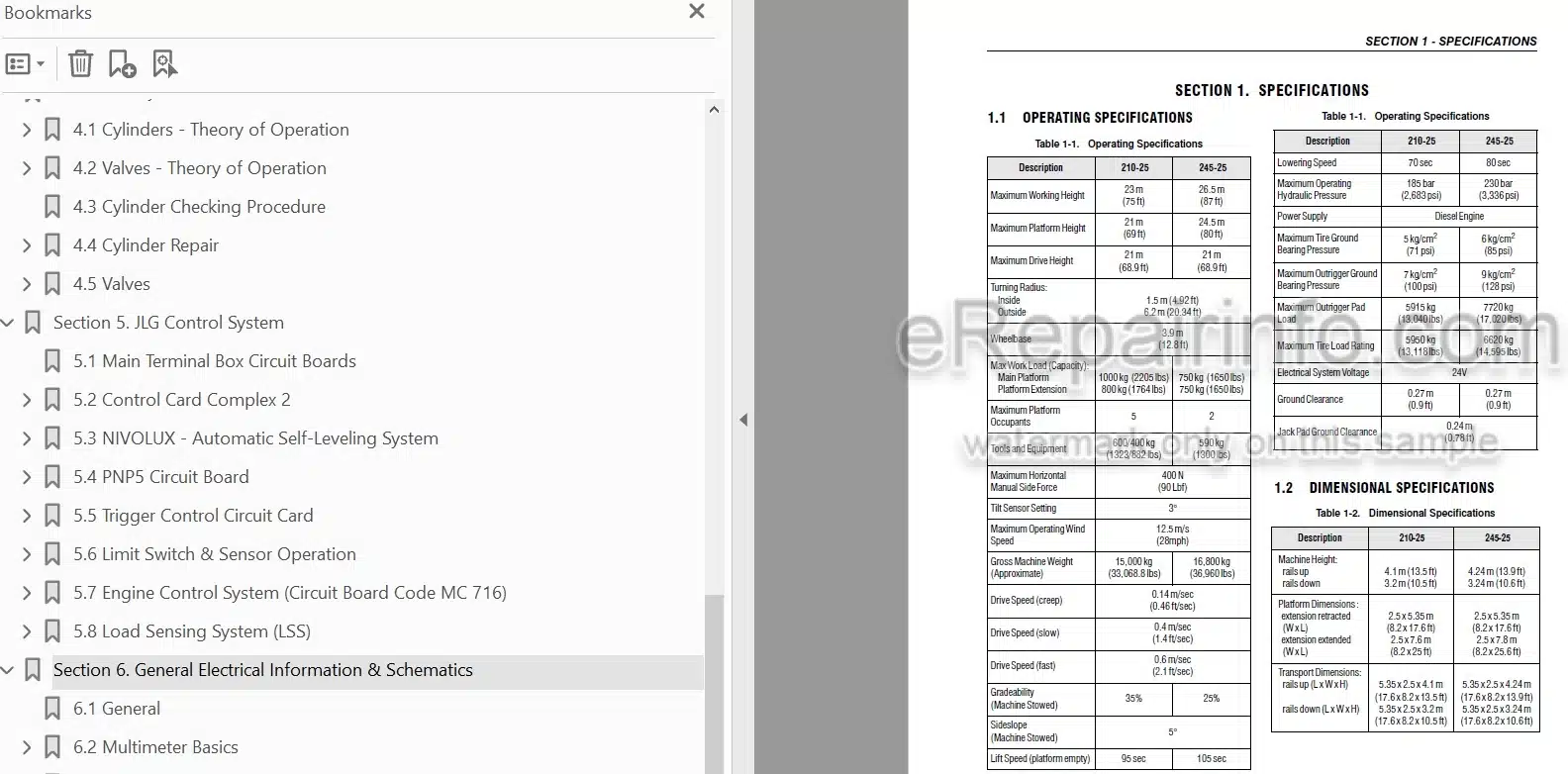Photo 5 - JLG Liftlux 210-25 245-25 Service And Maintenance Manual Scissors Lift SN 20465 to Present And Other PINs