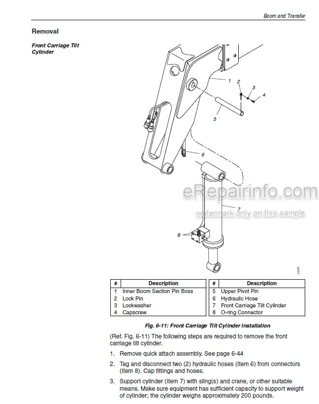 Photo 6 - JLG Skytrak 6036 6042 8042 10042 10054 Service Manual Telehandler