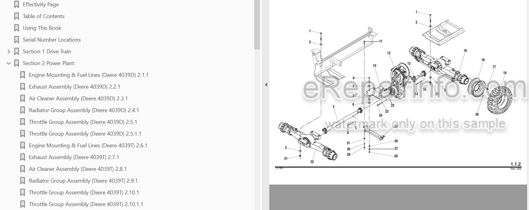 Photo 3 - JLG Lull 644B 6K 844C 8K 1044C 10K Illustrated Parts Manual Telehandler