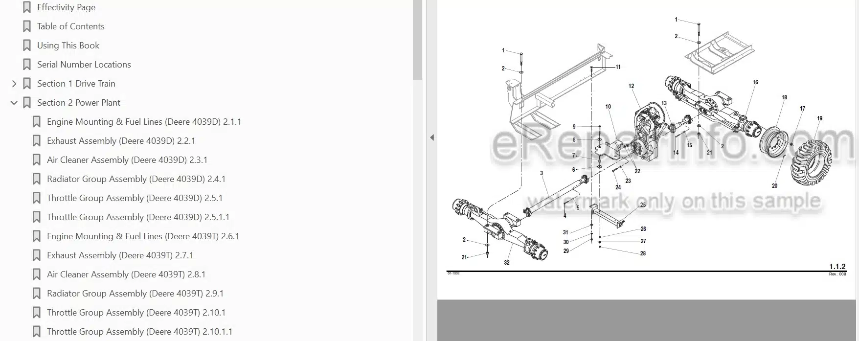 Photo 3 - JLG Lull 644B 6K 844C 8K 1044C 10K Illustrated Parts Manual Telehandler