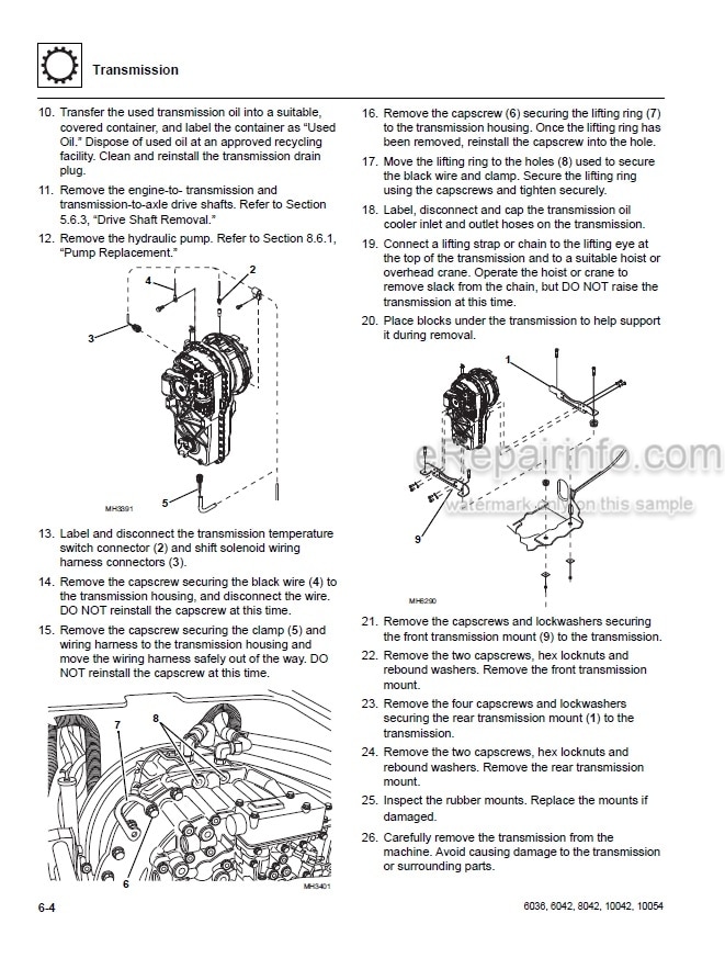 Photo 1 - JLG Skytrak 6036 6042 8042 10042 10054 Service Manual Telehandler