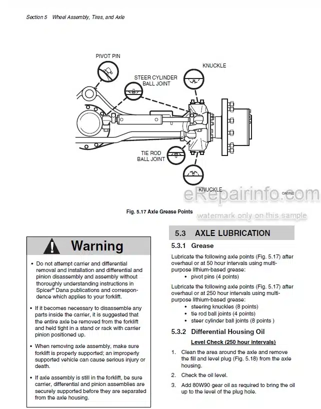 Photo 5 - JLG Skytrak 6036 Service Manual Telehandler SN 9B0500 thru 14833