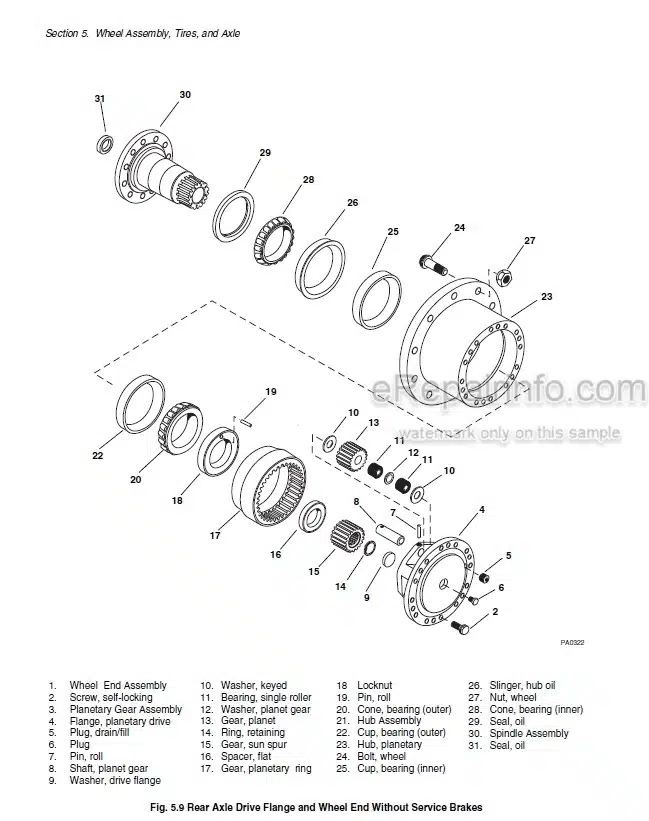 Photo 5 - JLG Skytrak 6036 Service Manual Telehandler SN 9B0500 thru 14833