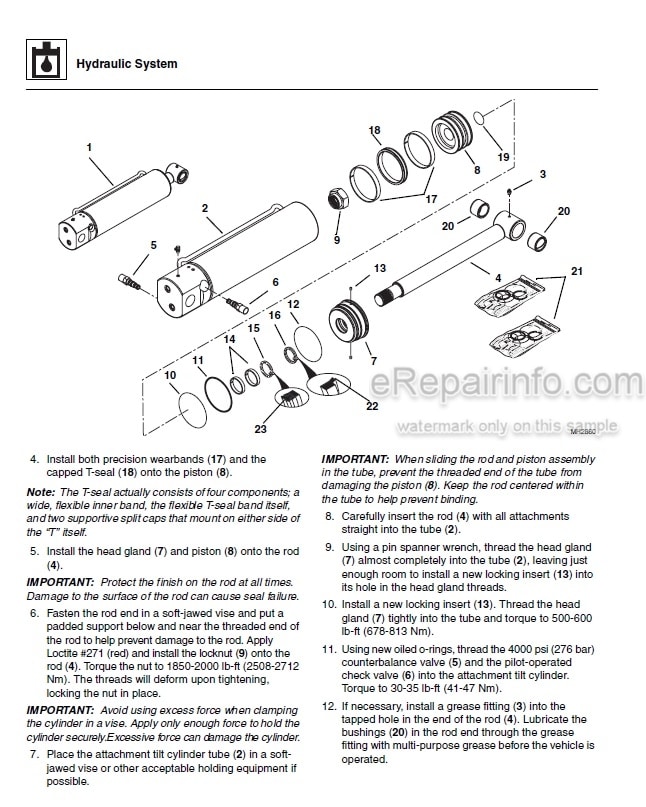 Photo 3 - JLG Skytrak Legacy 8042 10042 10054 Service Manual Telehandler