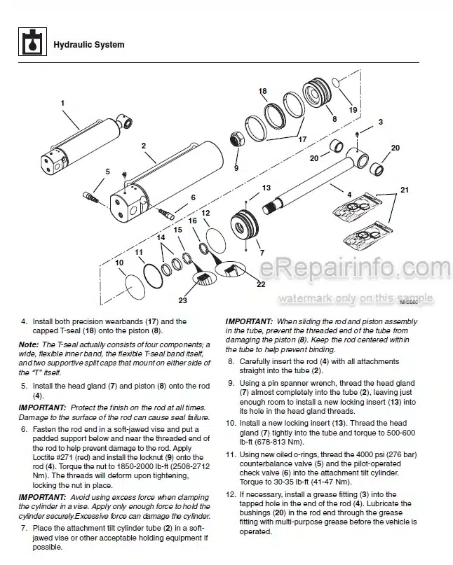 Photo 3 - JLG Skytrak Legacy 8042 10042 10054 Service Manual Telehandler