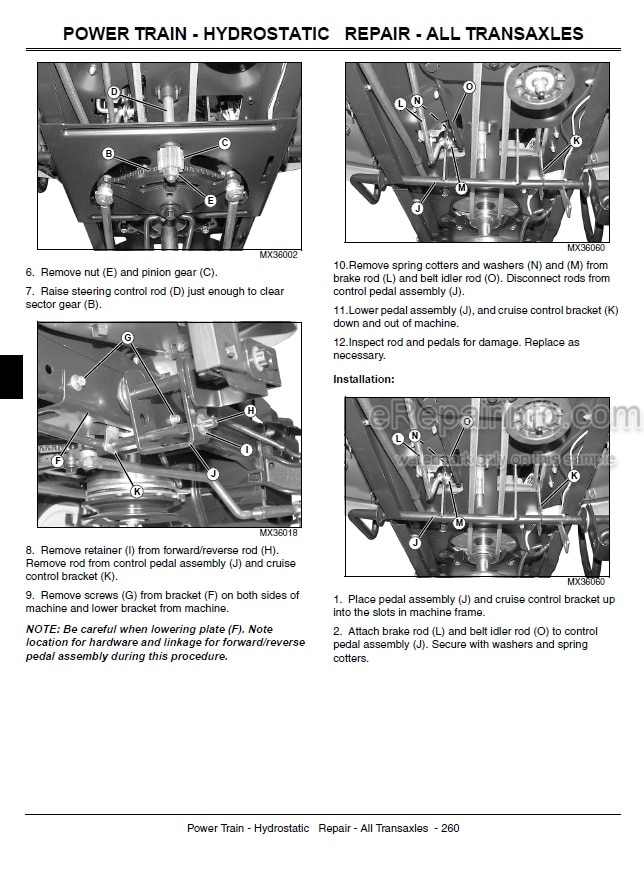 Photo 9 - John Deere 102 115 125 135 145 155C 190C Technical Manual Lawn Tractor