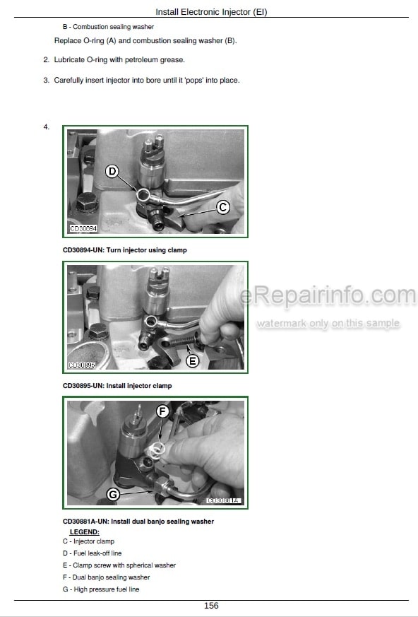 Photo 7 - John Deere 300 Series 3179 4239 6359 4276 6414 Technical Manual Diesel Engine CTM4