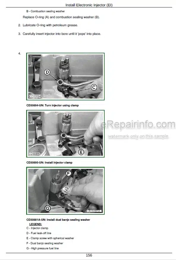 Photo 2 - John Deere 4045 6068 Components Technical Manual Diesel Engine And Electronic Fuel System Level 16 ECU