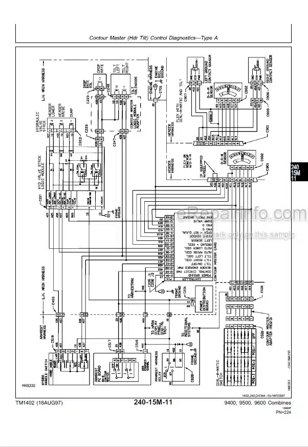 Photo 4 - John Deere 9400 9500 9600 Diagnosis And Tests Manual Combine