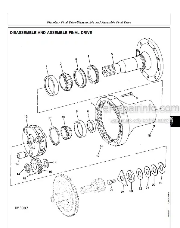 Photo 3 - John Deere 9400 9500 9600 Repair Manual Combine