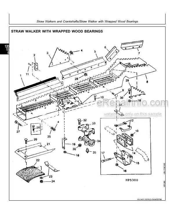 Photo 5 - John Deere 9400 9500 9600 Repair Manual Combine