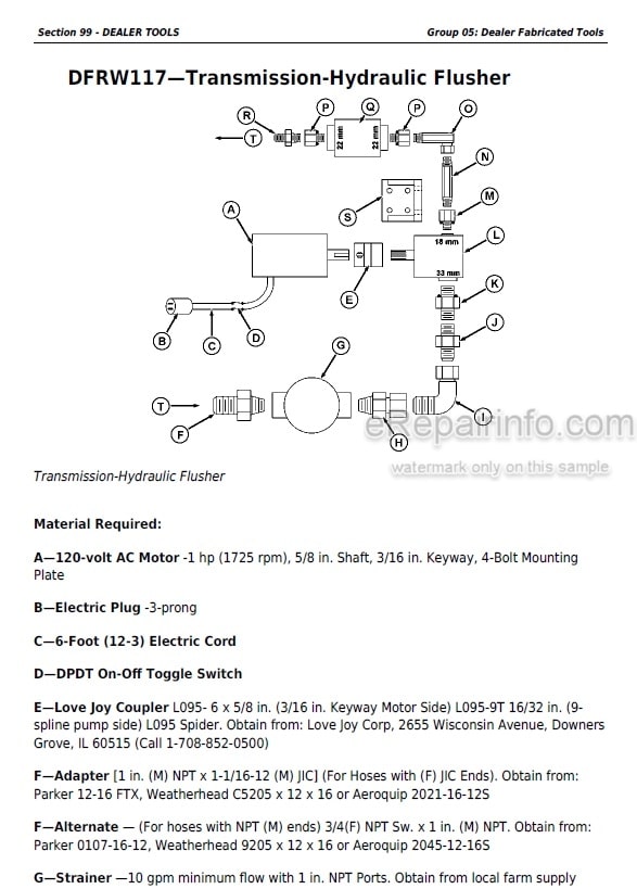 Photo 5 - John Deere 9460RT 9510RT 9560RT Repair Manual Tractor