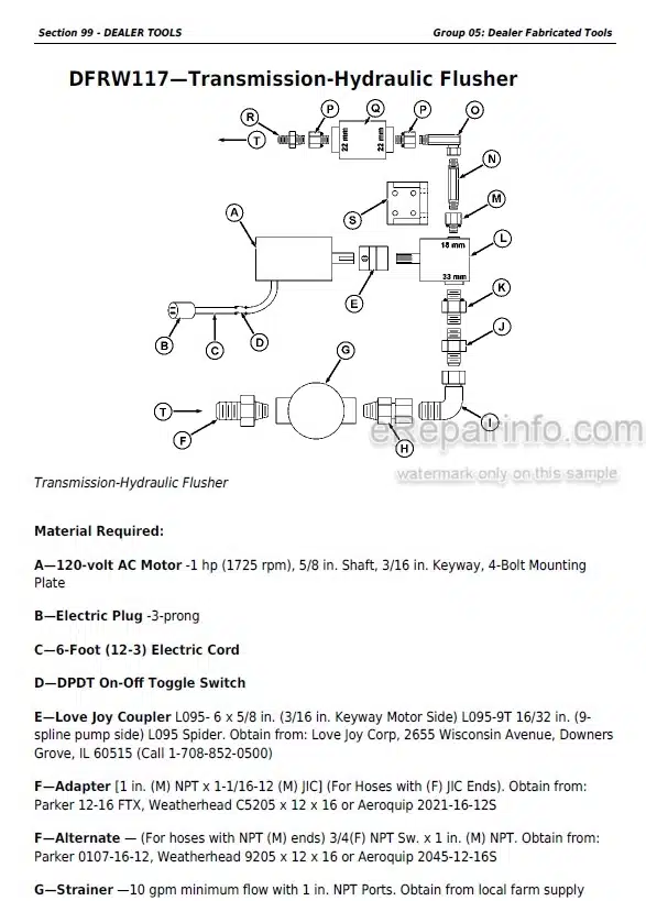 Photo 5 - John Deere 9460RT 9510RT 9560RT Repair Manual Tractor