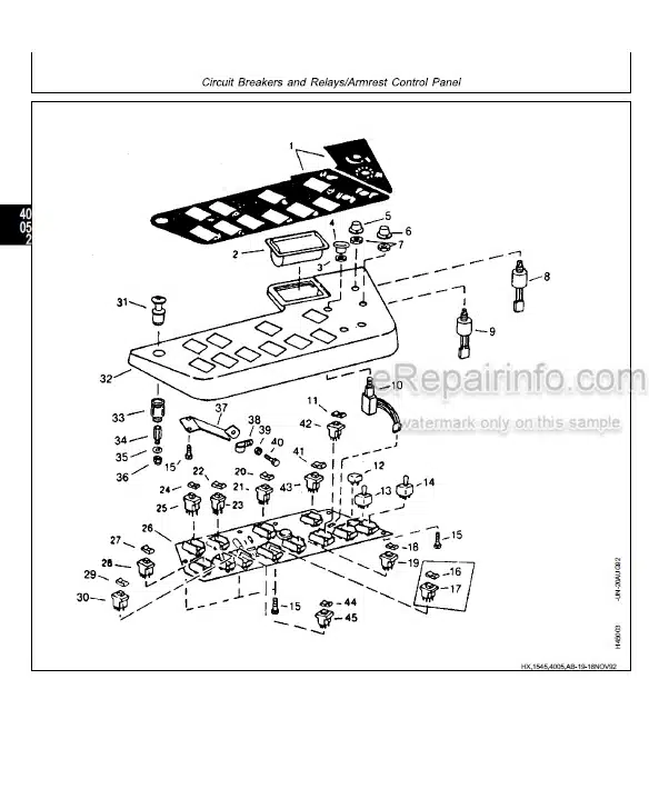 Photo 3 - John Deere Sidehill 9500 Repair Operation And Tests Manual Combine