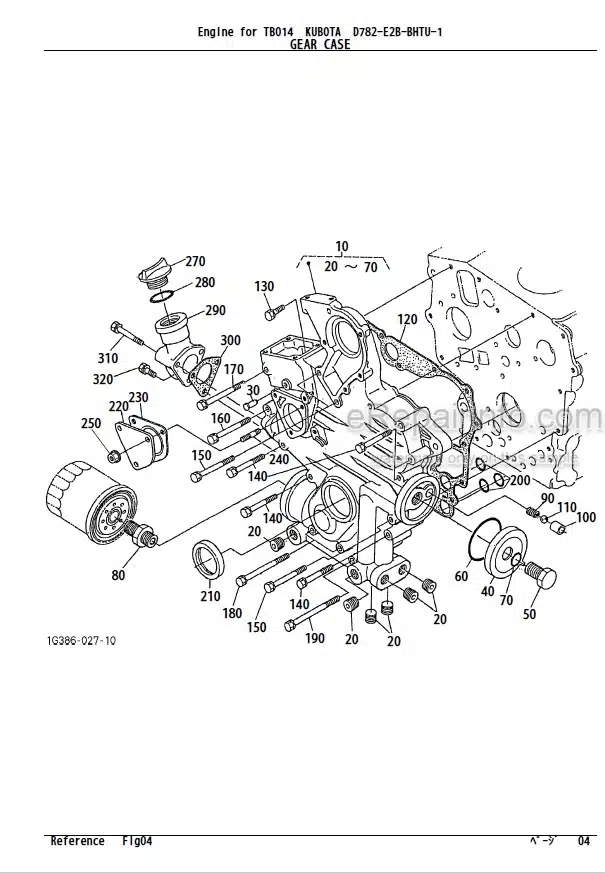 Photo 9 - Kubota D782-E2B-BHTU-1 Parts Catalog Engine For Takeuchi TB014 Compact Excavator