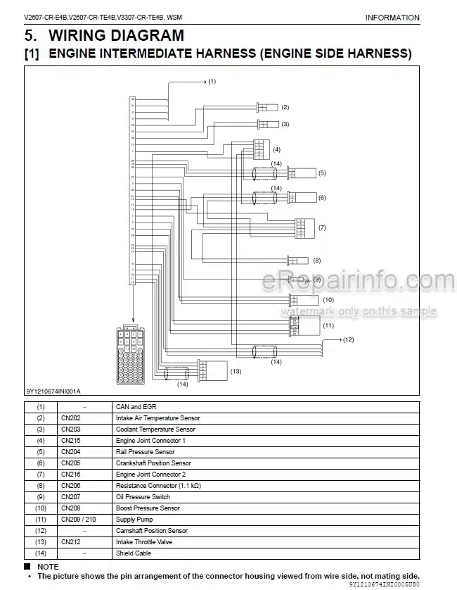 Photo 4 - Kubota V2607-CR-E4B V2607-CR-TE4B V3307-TE4B Workshop Manual Diesel Engine