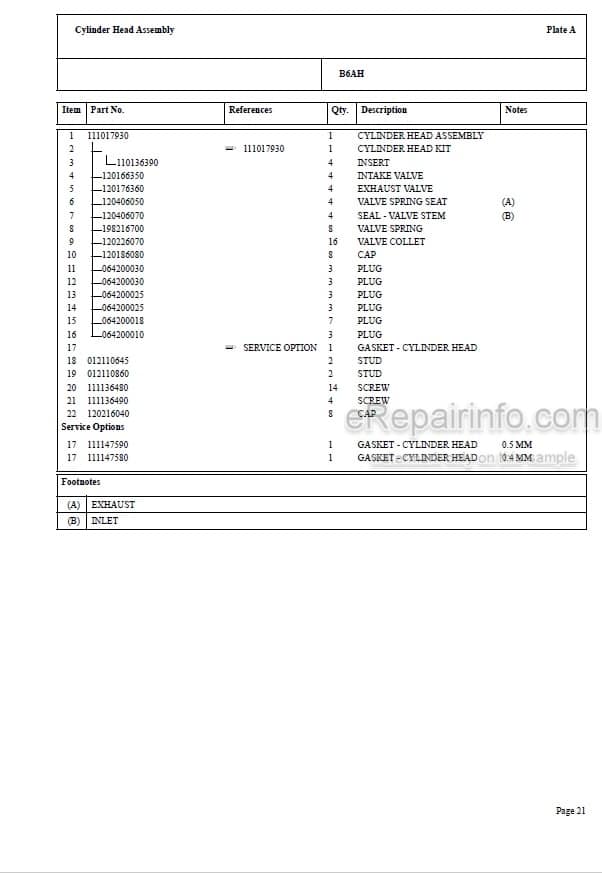 Photo 4 - Perkins HP81485U Parts Catalog Engine