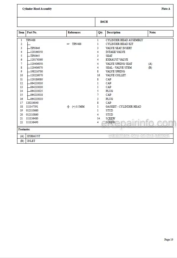 Photo 4 - Perkins HR81486U Parts Catalog Engine