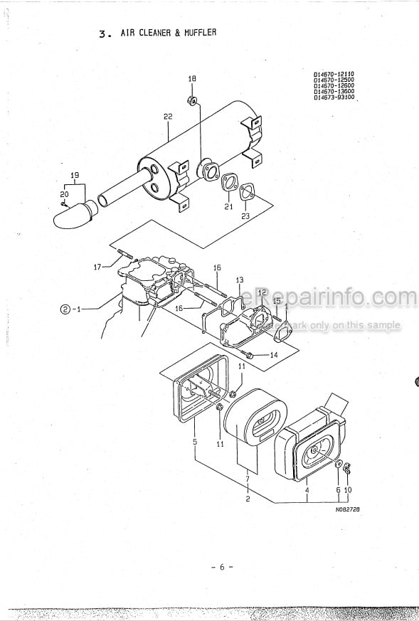 Photo 5 - Takeuchi TB35S Parts Catalog Compact Excavator Engine