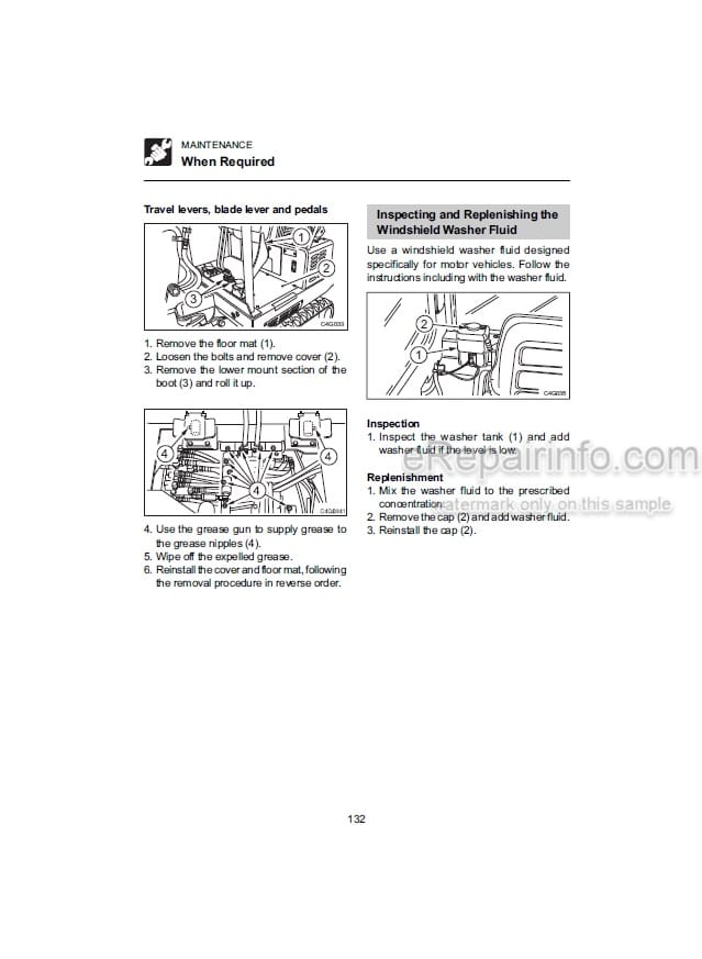 Photo 4 - Takeuchi TB014 TB016 Operators Manual Compact Excavator 11410001- 11610001-